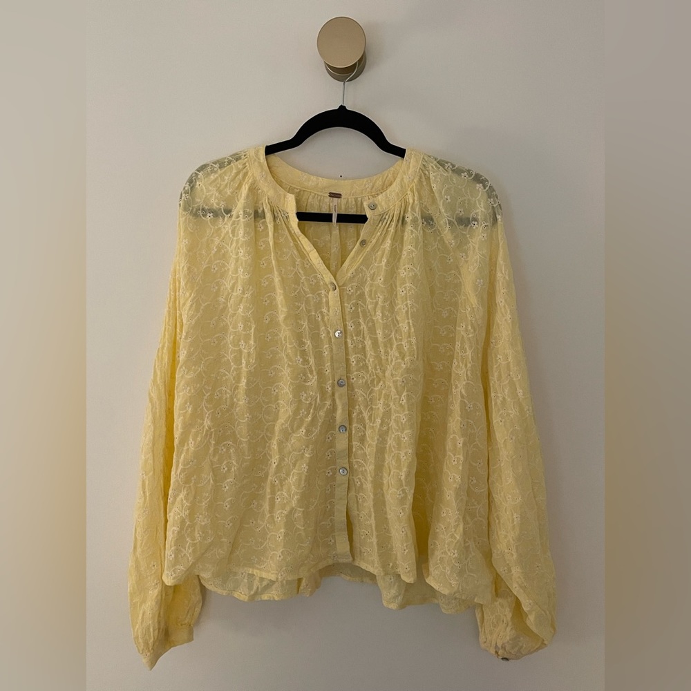 Free People Blouse - Yellow - S